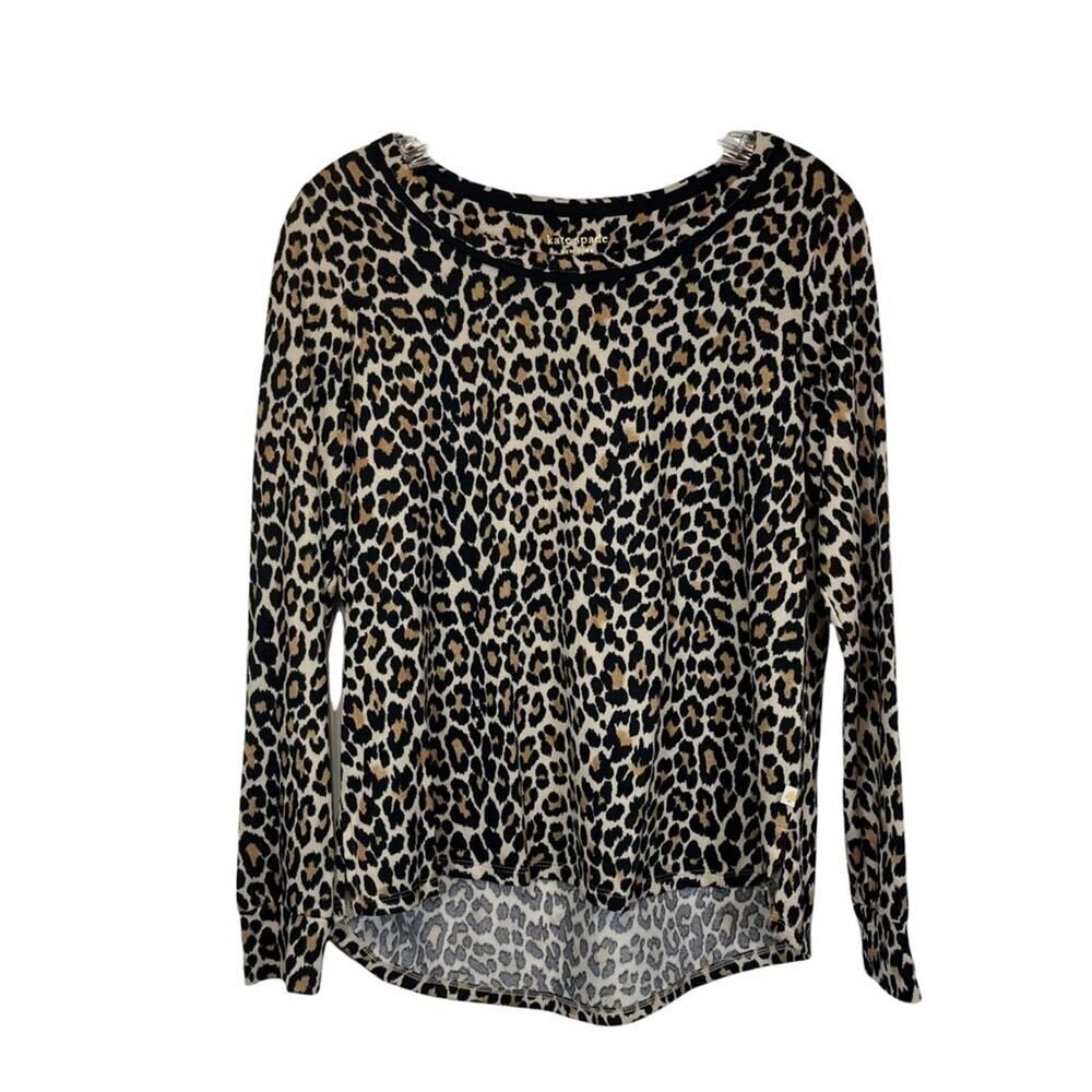 Kate Spade Leopard Animal Printed Long Sleeve Shirt Size Woman's Small - Picture 1 of 7